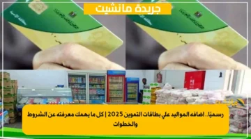 رسميًا.. إضافة المواليد على بطاقات التموين 2025 | كل ما يهمك معرفته عن الشروط والخطوات